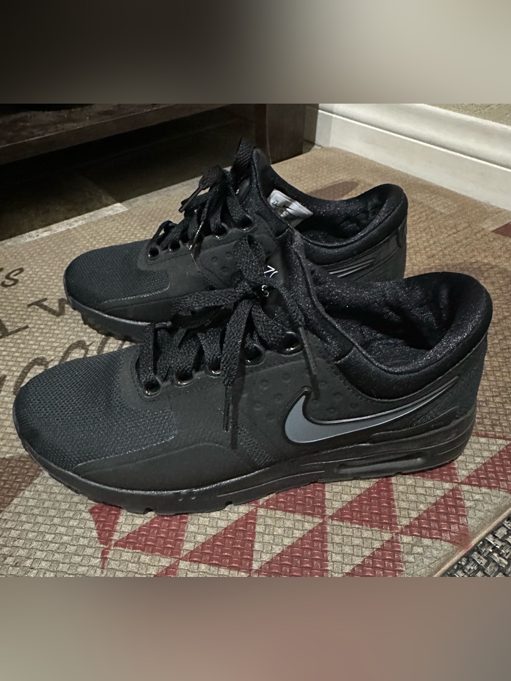 Nike Black Sneakers with Gray Swoosh
